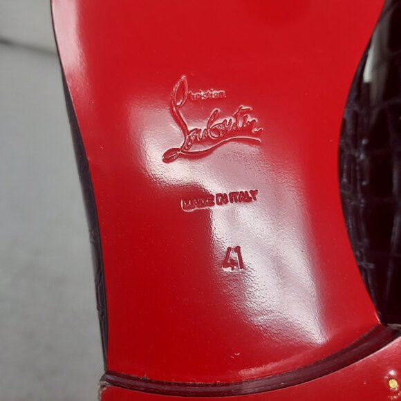 Christian Louboutin Mens MJ Moc Alligator Black Bit Loafer - Picture 6 of 13